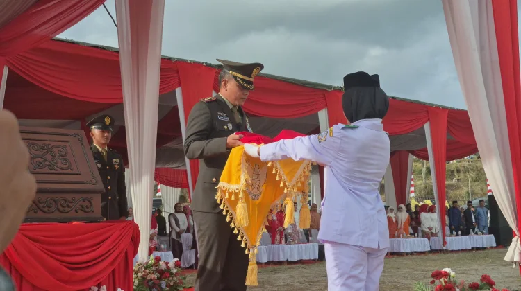 Dandim 0119 Pimpin Upacara Penurunan Bendera, Paskibraka Sukses Jalankan Tugas