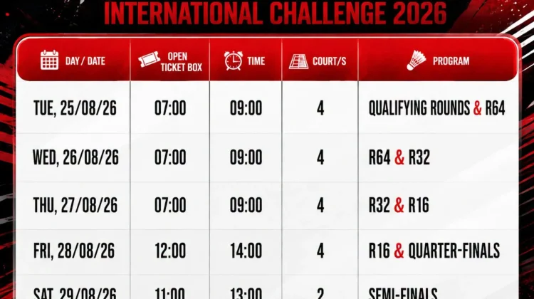 Jadwal Polytron Pontianak International Challenge Berlangsung 25–30 Agustus