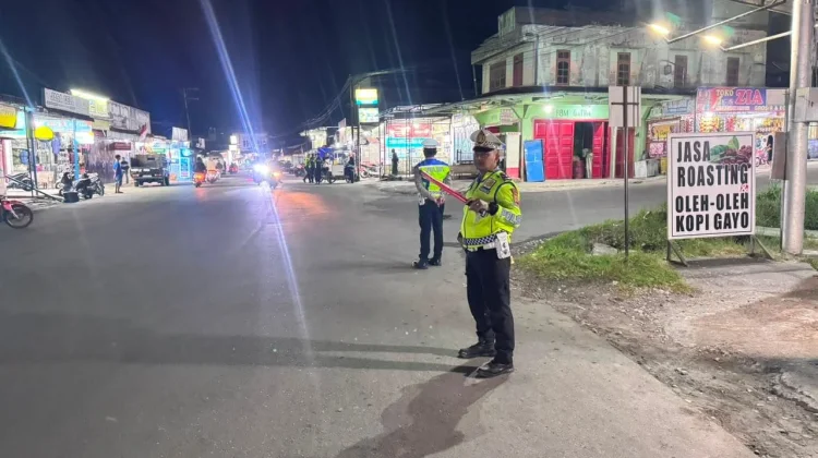 Satlantas Polres Bener Meriah Patroli Malam Cegah Balap Liar dan Kecelakaan