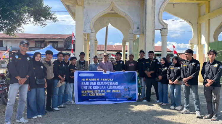 Himamen Unimal Salurkan Donasi dan Trauma Healing untuk Korban Kebakaran Jagong