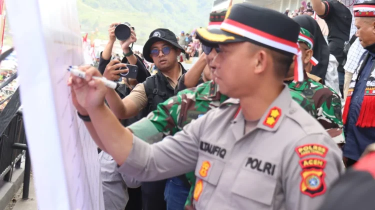 Kapolres Aceh Tengah Hadiri Apel Kebangsaan dan Deklarasi Damai