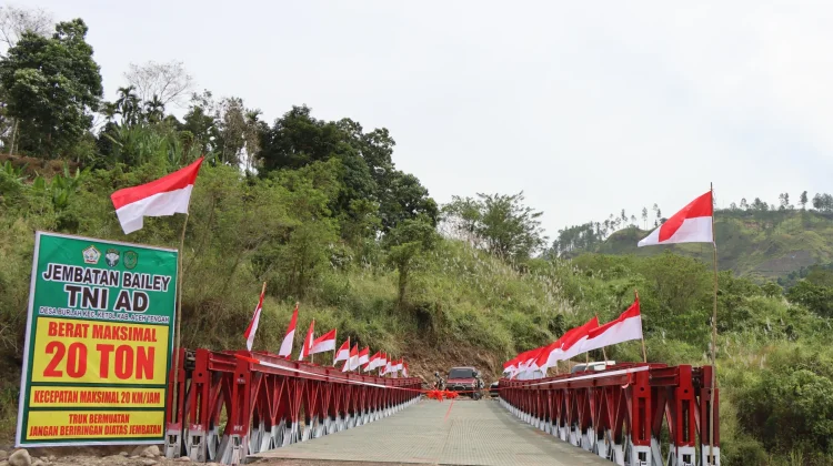 Jembatan Bailey Burlah Rampung, Akses Empat Kampung Kembali Terhubung