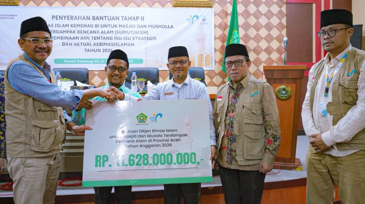 Kemenag Salurkan Rp11,628 Miliar untuk Pemulihan 306 Masjid Terdampak Bencana