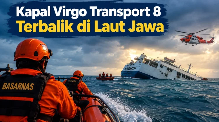 Kapal Virgo Transport 8 Terbalik di Laut Jawa, 127 Orang Dicari