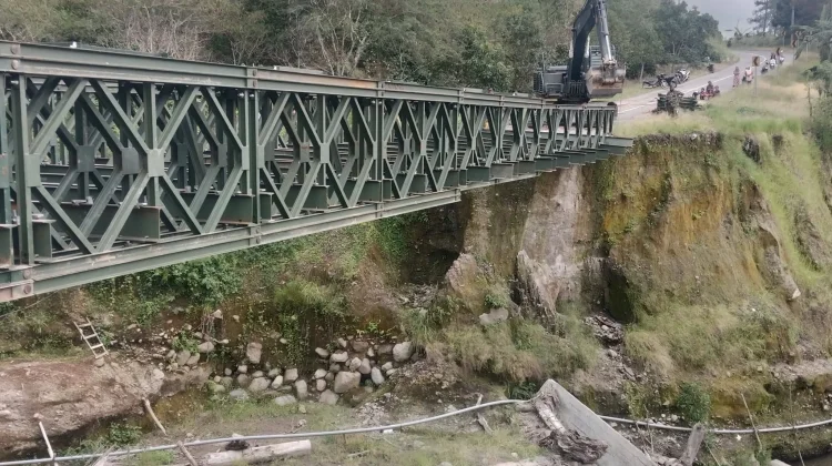 Pemasangan Jembatan Bailey Bale Redelong Capai 80%