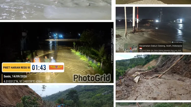 Banjir dan Longsor Ganggu Sejumlah Akses di Gayo Lues