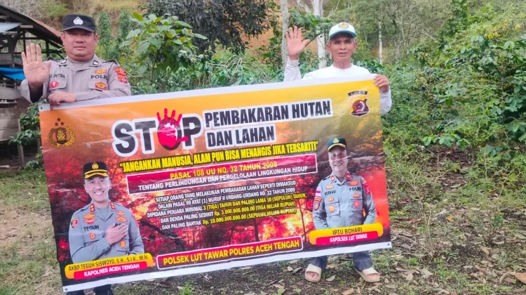 Polsek Lut Tawar Polres Aceh Tengah Cegah Sejak Dini Karhutlah