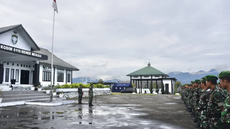 Dandim 0119/BM Tekankan Kesiapsiagaan Prajurit Hadapi Musim Penghujan