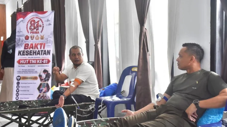 Sambut HUT TNI, Kodim Bener Meriah Kumpulkan 150 Kantong Darah