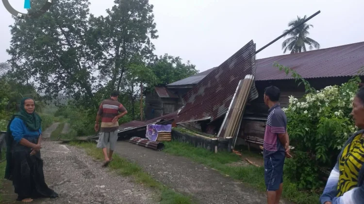 Puting Beliung Rusak Delapan Rumah di Aceh Tenggara, 34 Warga Terdampak