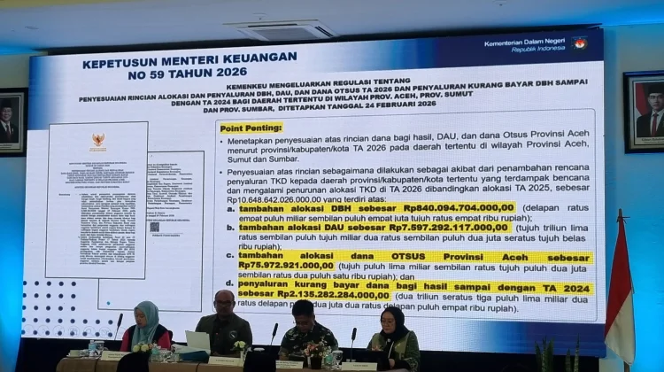 Safrizal: Realisasi TKD Tambahan Aceh, Rendah