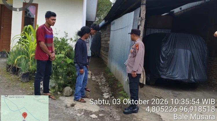 Sambangi Empat Kampung, Bhabinkamtibmas Polsek Permata Ajak Warga Jaga Kamtibmas