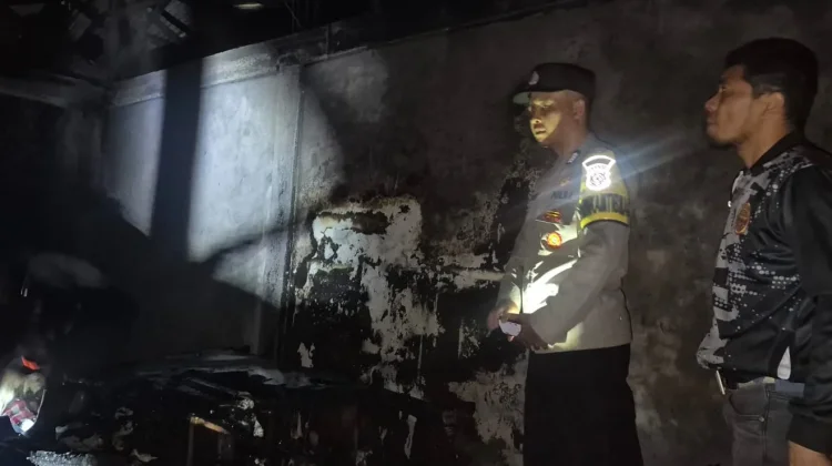 Polres Aceh Tengah Bergerak Cepat Tangani Kebakaran Dua Rumah di Kemili