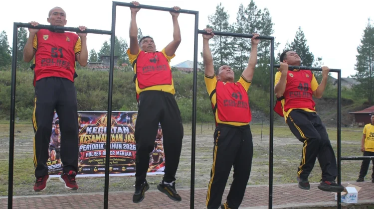 Polres Bener Meriah Gelar Tes Kesamaptaan Jasmani
