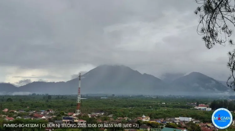 Burni Telong Masih Level II Waspada, Masyarakat Diminta Tidak Mendekati Kawah