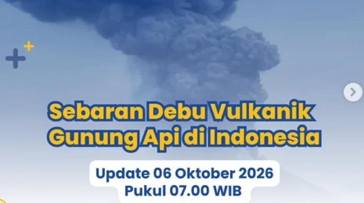 Debu Vulkanik Sejumlah Gunung Api Terdeteksi Citra Satelit Himawari-9