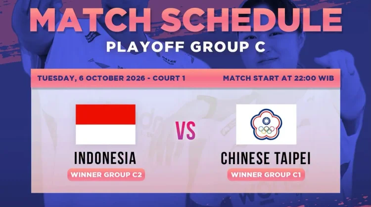 Indonesia Tantang Chinese Taipei di Play-off Kejuaraan Dunia Junior 2026