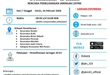 Pemeliharaan Jaringan, PLN Padamkan Listrik Hari Ini
