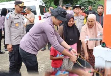 Sumur Bor Bantuan Kapolda Aceh di Kuyun Uken Diresmikan