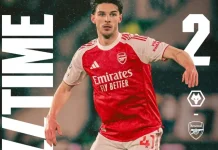 Arsenal Ditahan Wolves 2-2 di Molineux, Jarak dengan Manchester City M