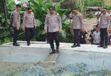 Kapolda Aceh Tinjau Jembatan Putus di Bireun