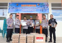Bantuan Kapolri Disalurkan ke 34 Titik Pengungsian  di Takengon