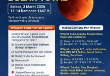 Gerhana Bulan Total Hiasi Ramadan 2026