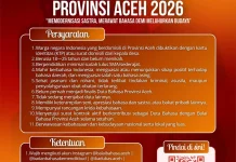Pendaftaran Duta Bahasa Aceh 2026 Resmi Dibuka