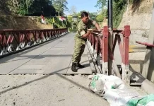 Pengawasan Jembatan Bailey, Babinsa Rutin Laksanakan Patroli