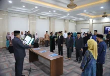 Kakanwil Kemenag Aceh Lantik Sejumlah Pejabat