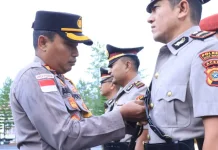Polres Bener MeriahGelar  Sertijab Kabag Ops dan Kasat Intelkam