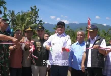 Bupati Salim Fakhry Resmikan Jembatan Gantung Garuda