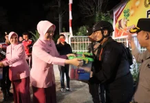 Kapolres dan Ketua Bhayangkari Aceh Tengah Kunjungi Pos Pengamanan Lebaran
