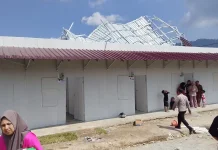 Lima Huntara di Ketipis Bener Meriah Diterjang Angin Kencang