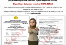 Waspada Penipuan Berkedok Pejabat Inspektorat Jenderal Kementerian Pertanian