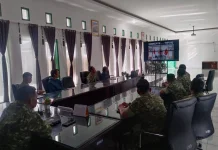 Dandim 0119/BM Ikuti Vicon Evaluasi Percepatan Pembangunan KDKMP