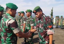 16 Prajurit Kodim 0119/Bener Meriah Naik Pangkat