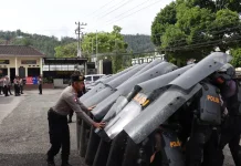 Polres Aceh Tengah Giatkan Latihan Pengendalian Massa