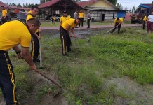 Personel Polres Bener Meriah Gotroy di Mako