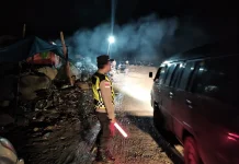 Pengamanan Arus Lalu Lintas di Weh Porak Berjalan Lancar
