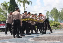 Personil Polres BM Ikut Pelatihan Dalmas Gabungan