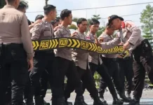 Personil Polres Bener Meriah  Latihan Dalmas