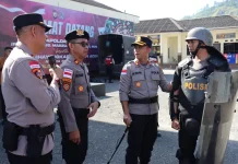 Kapolres Pantau Langsung Latihan Asah Kemampuan Personel dalam Pengamanan dan Pe