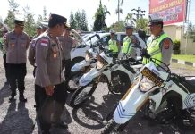 Jelang  May Day, Kapolres Bener Meriah Cek Kesiapan Dalmas dan Kendaraan Dinas