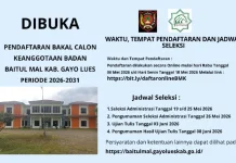 Pemkab Gayo Lues Buka Pendaftaran Calon Anggota Baitul Mal