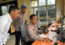 Kapolres Bener Meriah Cek Layanan  Call Center 110