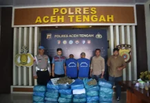 Polres Aceh Tengah Gagalkan Peredaran 62 Kilogram Ganja