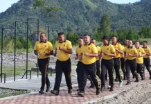 Personel Polres Bener Meriah Gelar Olahraga Rutin Bersama