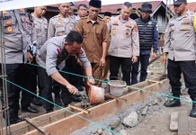 Polres Aceh Tengah Bangun Rumah Layak Huni