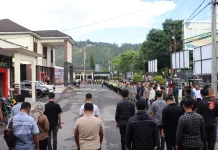 Kapolres Aceh Tengah Pimpin Apel Gelar Pasukan Pengamanan Malam Takbiran